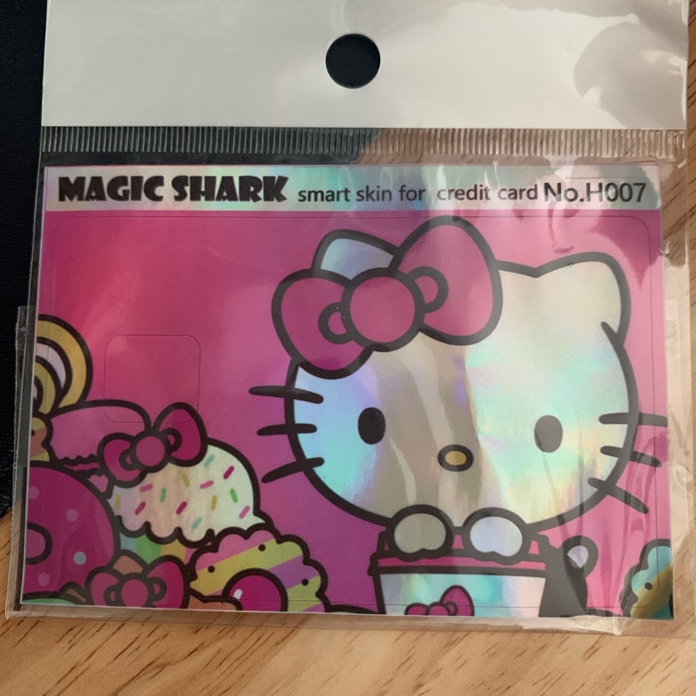 Hello Kitty Credit Card Skin Holographic Pink NEW SANRIO